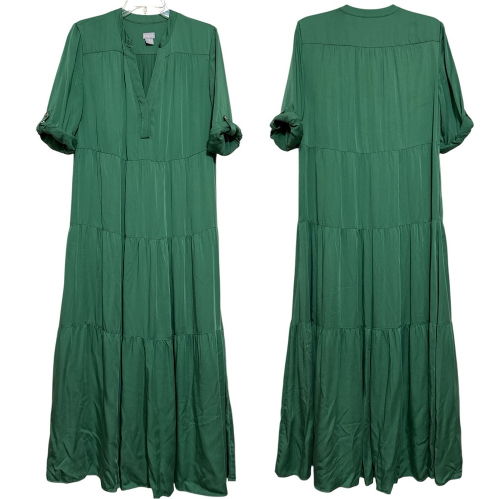Chico's Tiered Sandwash Maxi Dress Size 1 (M/8)